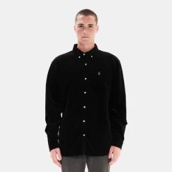 Προϋπολογισμός 👍 Πουκάμισα Emerson Ανδρικό Πουκάμισο Black ✔️