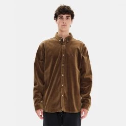 Νέος 😀 Πουκάμισα Emerson Ανδρικό Πουκάμισο BEIGE ⌛