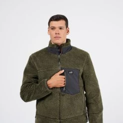 Τοπ 10 😀 Μπουφάν Emerson Doublr Face Sherpa Ανδρικό Μπουφάν FR OLIVE/K9 EBONY ⭐ -Εξοδος emerson Κατάστημα emerson men s double face sherpa fur jacket 2