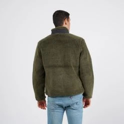 Τοπ 10 😀 Μπουφάν Emerson Doublr Face Sherpa Ανδρικό Μπουφάν FR OLIVE/K9 EBONY ⭐ -Εξοδος emerson Κατάστημα emerson men s double face sherpa fur jacket 3