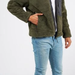 Τοπ 10 😀 Μπουφάν Emerson Doublr Face Sherpa Ανδρικό Μπουφάν FR OLIVE/K9 EBONY ⭐ -Εξοδος emerson Κατάστημα emerson men s double face sherpa fur jacket 4