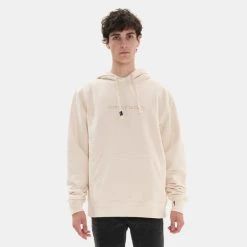 Προϋπολογισμός ✔️ Μπλούζες με Κουκούλα Emerson Ανδρική Μπλούζα με Κουκούλα ECRU 🎁