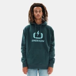 Αγορά ⭐ Μπλούζες με Κουκούλα Emerson Ανδρική Μπλούζα με Κουκούλα GREEN 🎁