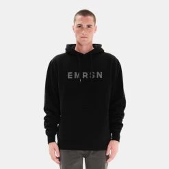 Συμφωνίες 🛒 Μπλούζες με Κουκούλα Emerson Ανδρικό Φούτερ Με Κουκούλα Black 🤩