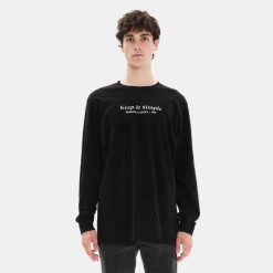 Εξοδος 👍 Μπλούζα μακρύ μανίκι Emerson Ανδρική Μπλούζα με Μακρύ Μανίκι BLACK 🛒