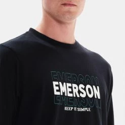 Νέος 🔔 Μπλούζα μακρύ μανίκι Emerson Ανδρική Μπλούζα Μακρύ Μανίκι NAVY BLUE 🧨 -Εξοδος emerson Κατάστημα emerson men s l s t shirt 24
