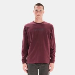 Flash Sale 🧨 Μπλούζα μακρύ μανίκι Emerson Ανδρική Μπλούζα με Μακρύ Μανίκι Wine 😉