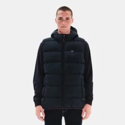 ΧΟΝΔΡΙΚΟ ΕΜΠΟΡΙΟ 🌟 Αμάνικα Μπουφάν Emerson Hooded Ανδρικό Αμάνικο Μπουφάν Με Κουκούλα NAVY BLUE ⌛