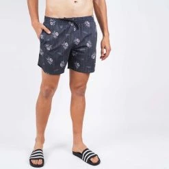 Αγορά ✨ Μαγιό Emerson Men's Printed Volley Shorts PR 196 OFF BLACK 🧨