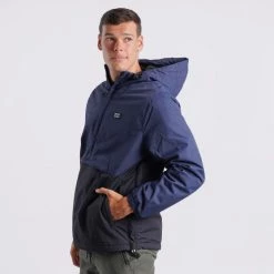 Η καλύτερη συμφωνία 🌟 Emerson Ανδρικό Pull-Over Μπουφάν Με Κουκούλα DOBBY BLACK/NAVY BLUE 🎁 -Εξοδος emerson Κατάστημα emerson men s pullover jacket with hood 22