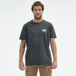 Εκπτωση 💯 T-Shirts | Μπλούζα κοντό μανίκι Emerson Garment Dyed Ανδρική Μπλούζα OFF BLACK 🥰
