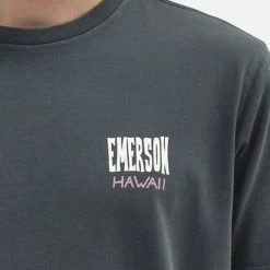 Εκπτωση 💯 T-Shirts | Μπλούζα κοντό μανίκι Emerson Garment Dyed Ανδρική Μπλούζα OFF BLACK 🥰 -Εξοδος emerson Κατάστημα emerson men s s s garment dyed t shirt 7