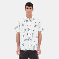 Εκπτωση 🎉 Κοντομάνικα Πουκάμισα Emerson Ανδρικό Κοντομάνικο Πουκάμισο PR 283 WHITE 🎁