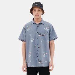 Εκπτωση ⌛ Κοντομάνικα Πουκάμισα Emerson Ανδρικό Κοντομάνικο Πουκάμισο PR 270 MIDNIGHT BLUE 👏