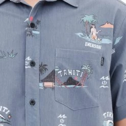 Εκπτωση ⌛ Κοντομάνικα Πουκάμισα Emerson Ανδρικό Κοντομάνικο Πουκάμισο PR 270 MIDNIGHT BLUE 👏 -Εξοδος emerson Κατάστημα emerson men s s s shirt 6