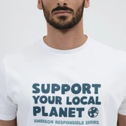 Φτηνός 💯 T-Shirts | Μπλούζα κοντό μανίκι Emerson Ανδρική Μπλούζα WHITE 🤩 -Εξοδος emerson Κατάστημα emerson men s s s t shirt 157