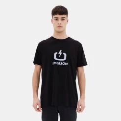 Προϋπολογισμός 👏 T-Shirts | Μπλούζα κοντό μανίκι Emerson Ανδρικό T-Shirt Black 🎉