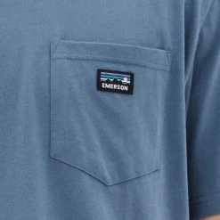 Νέος 😀 T-Shirts | Μπλούζα κοντό μανίκι Emerson Pocket Logo Ανδρικό T-Shirt DUSTY BLUE ✔️ -Εξοδος emerson Κατάστημα emerson men s s s t shirt 88