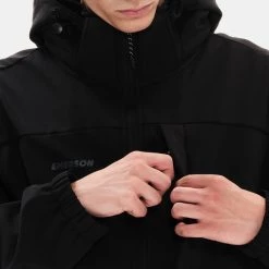 Καλύτερη πώληση ❤️ Μπουφάν Emerson Bonded Outdoor Jacket Ανδρικό Μπουφάν BLACK ❤️ -Εξοδος emerson Κατάστημα emerson men s soft shell jkt with det ble hood 8